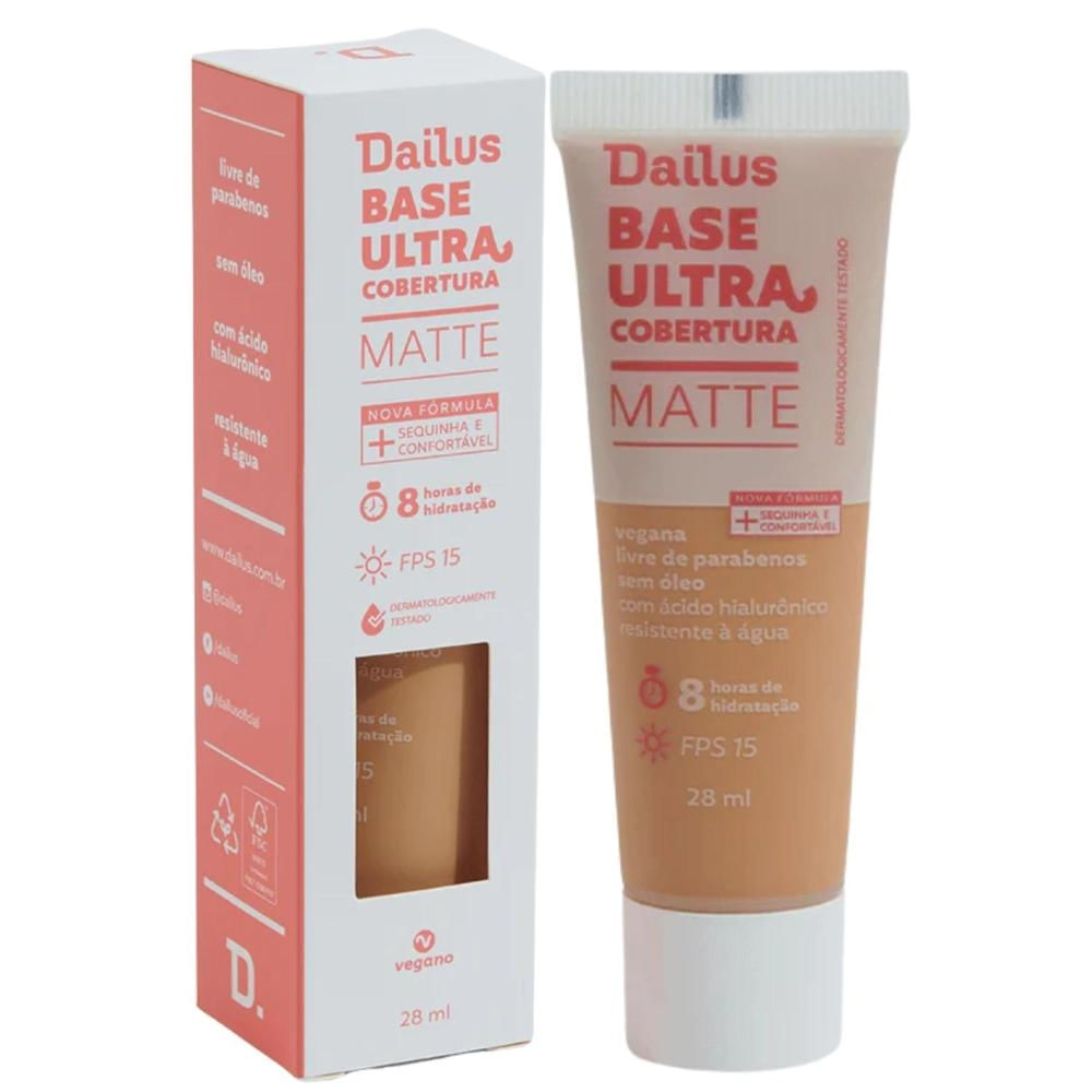 Base Líquida Dailus Ultra Cobertura D7 Médio