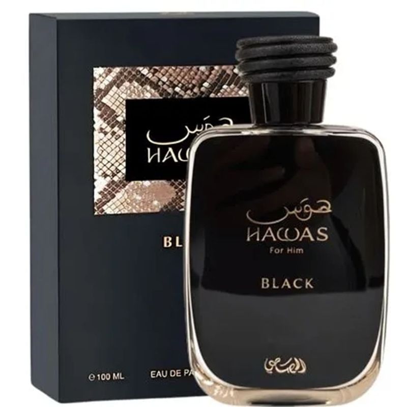 香水(男性用) Rasasi Hawas Black 100ml EDP Hawas Black Rasasi Eau De Parfum Masculino - Época Cosméticos