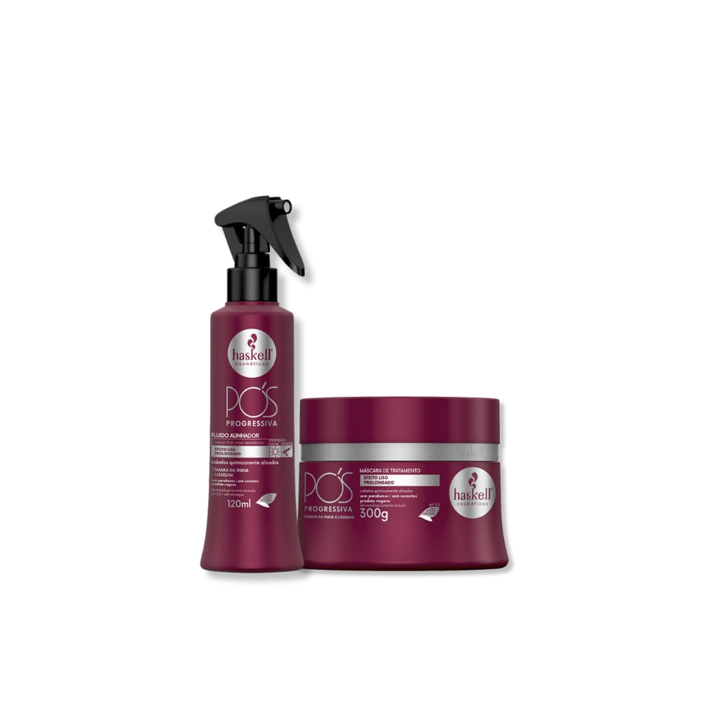 Haskell  Kit Pós -Progressiva -  Fluído Alinhador 120ml  + Máscara 300g