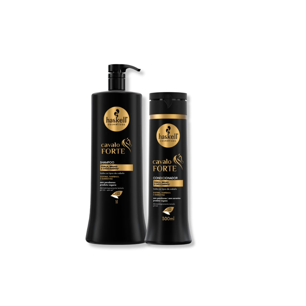 Haskell  Kit  Cavalo Forte -  Shampoo  1L + Condicionador 300ml