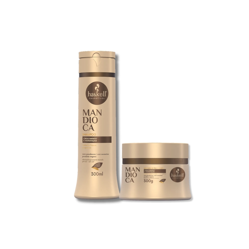 Haskell Kit Mandioca - Shampoo 300ml + Máscara 300g