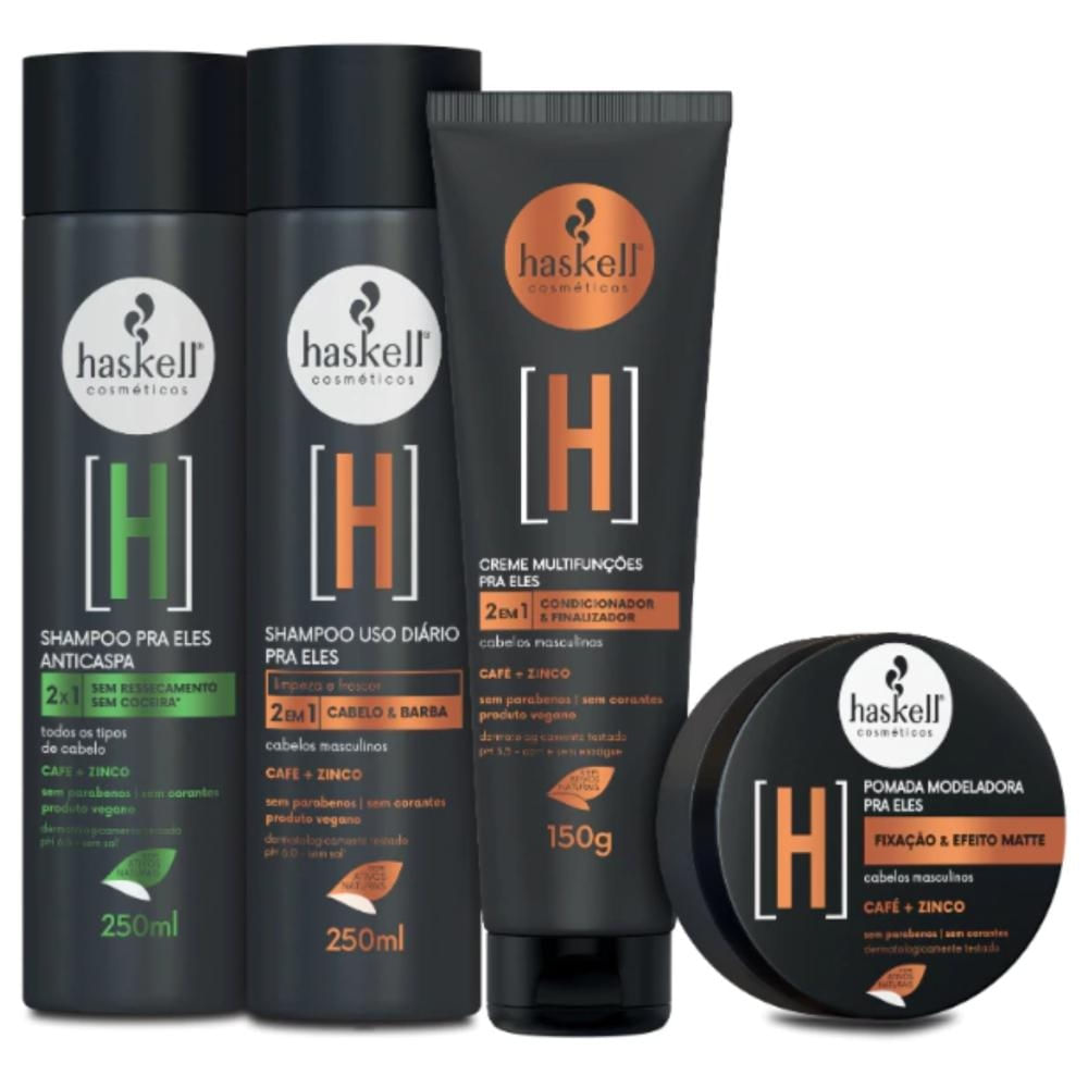 Haskell Pra Eles Kit Completo Cuidado Masculino com 4 Itens