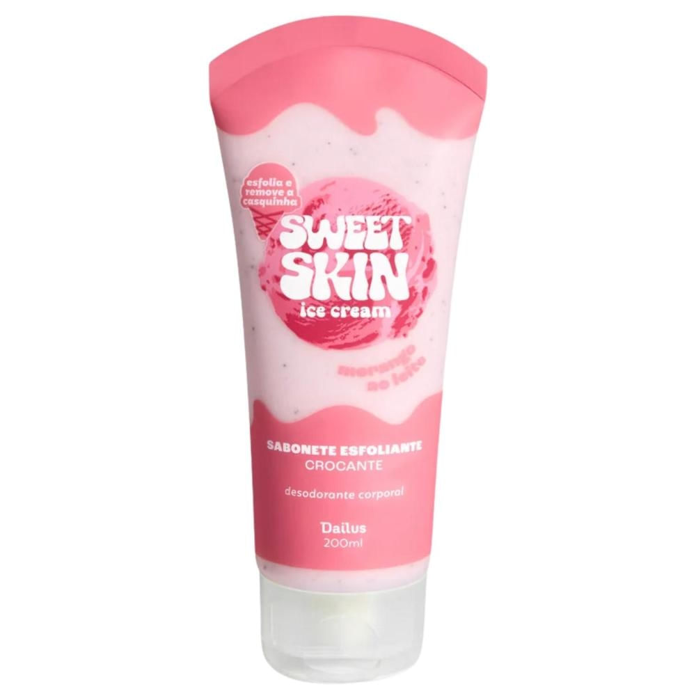 Sabonete Esfoliante Corporal Dailus Sweet Skin Morango