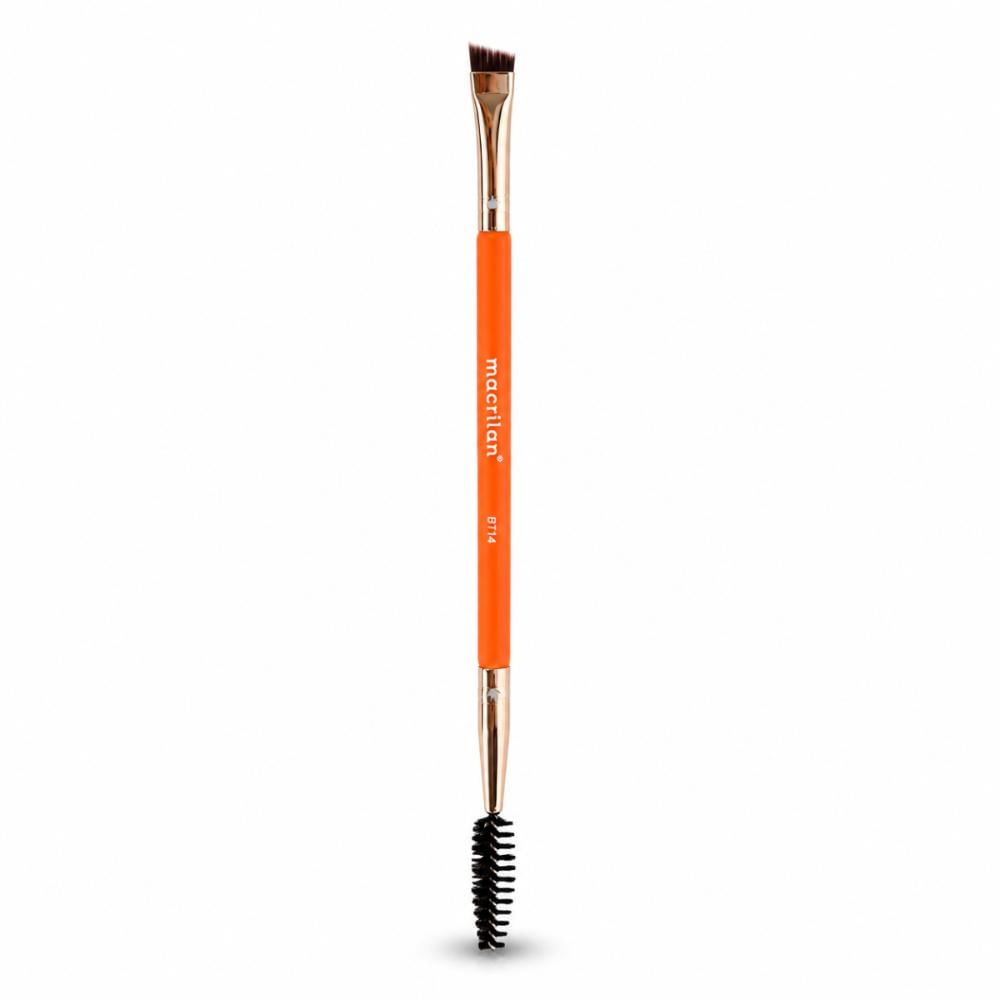 Pincel Duplo Chanfrado e Escova Macrilan Linha Beauty Tools Bt14