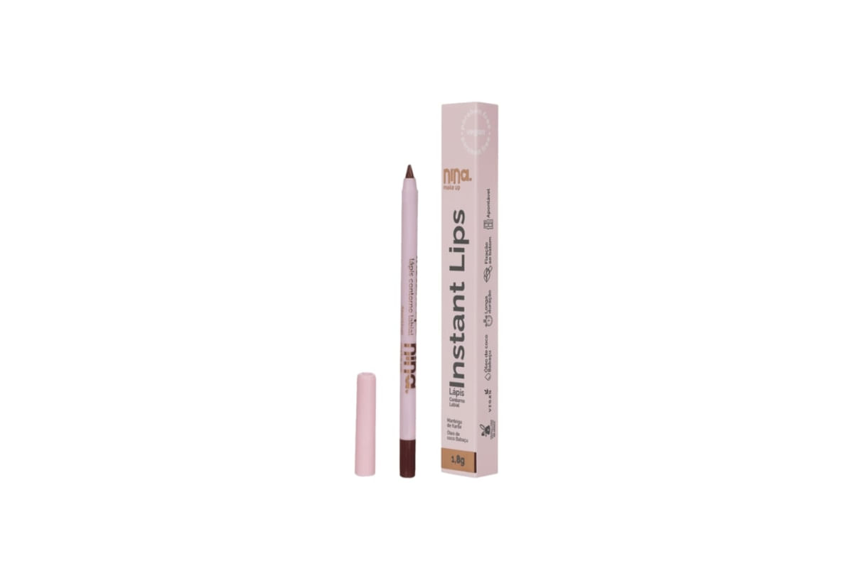Lápis Contorno Labial Instant Lips - Nina Make Up Cor Doce Desejo