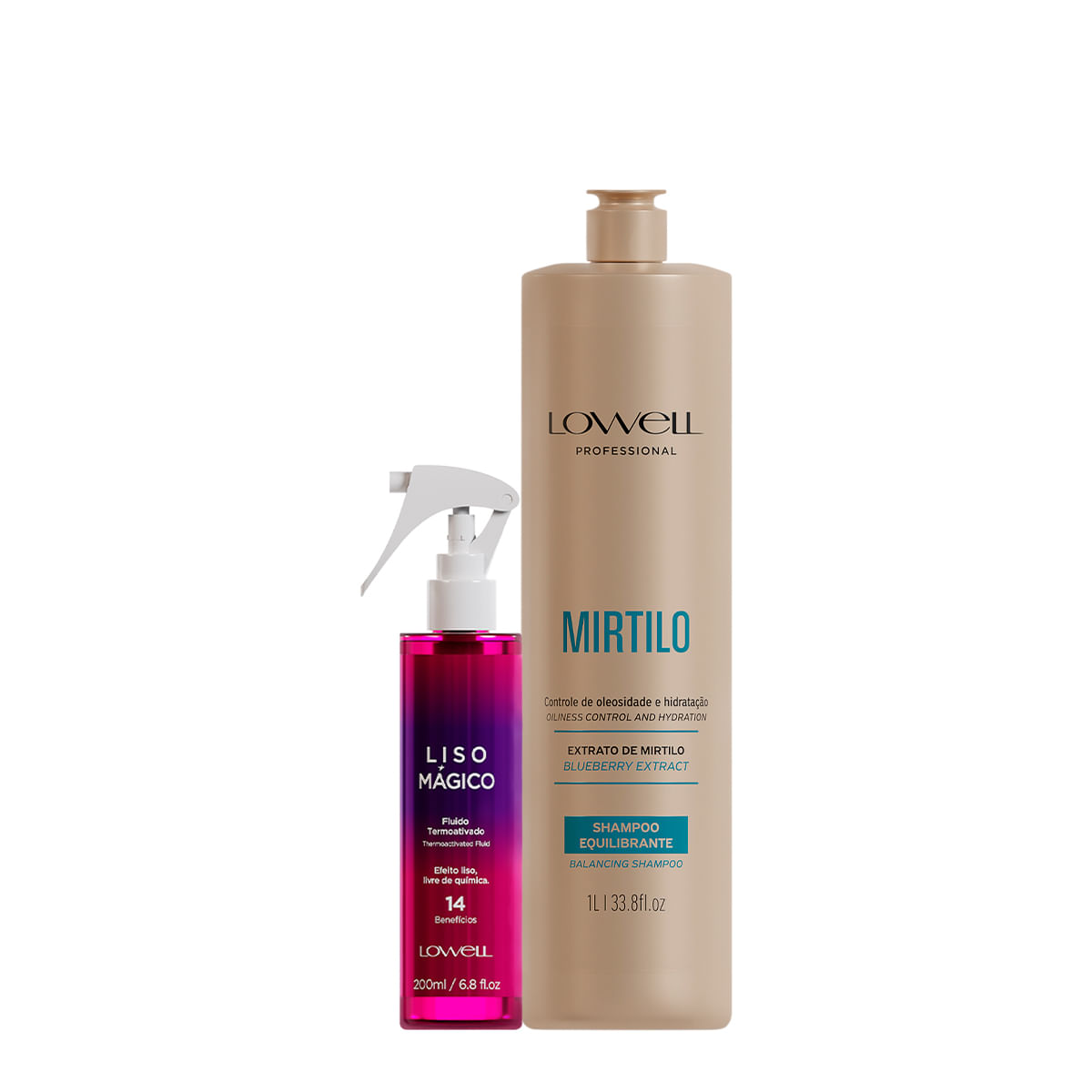 Kit Lowell Extrato de Mirtilo Salon Limpeza Termoativada (2 Produtos)