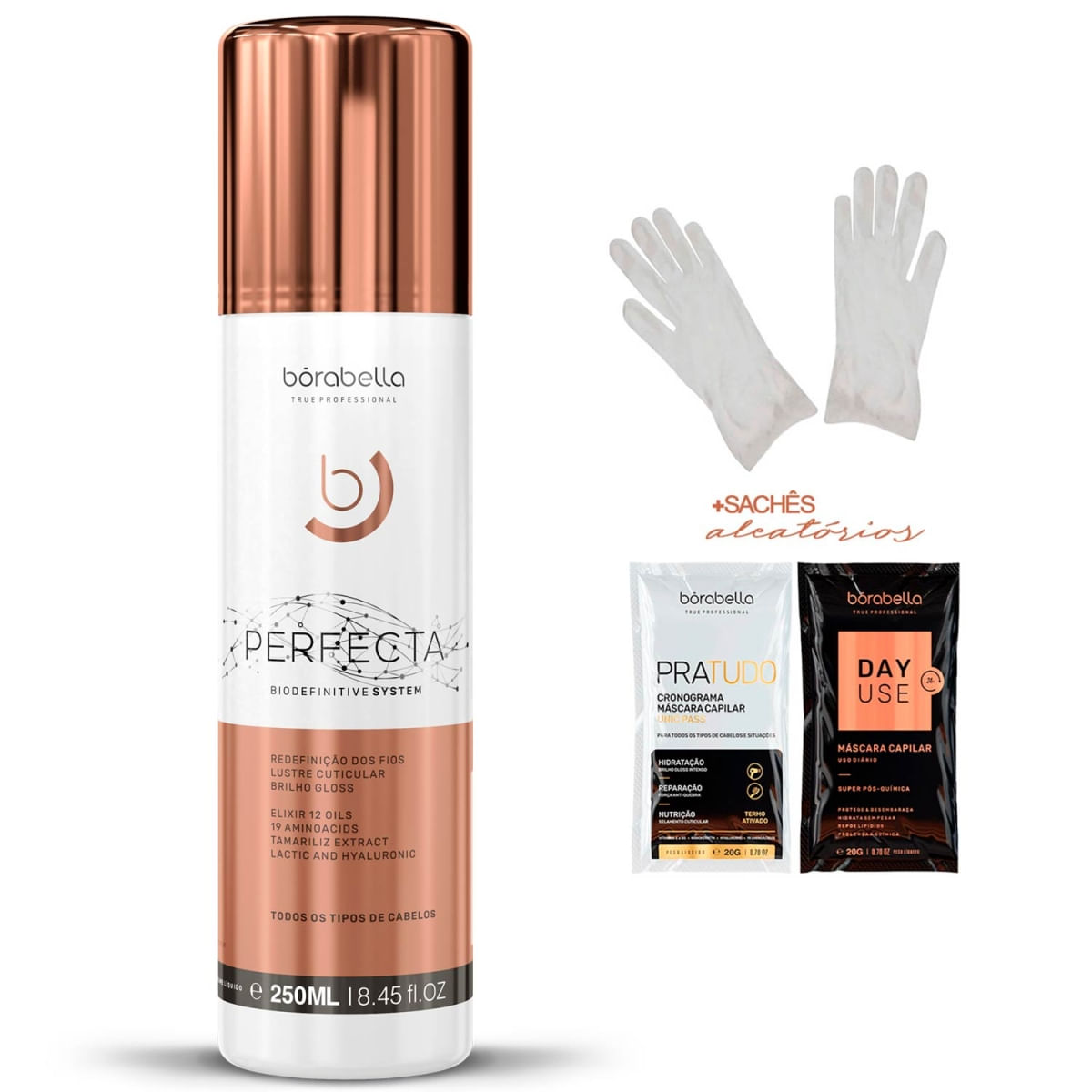 Borabella Perfecta Semformol Bio Definitive 250Ml + Sachês/Luvas