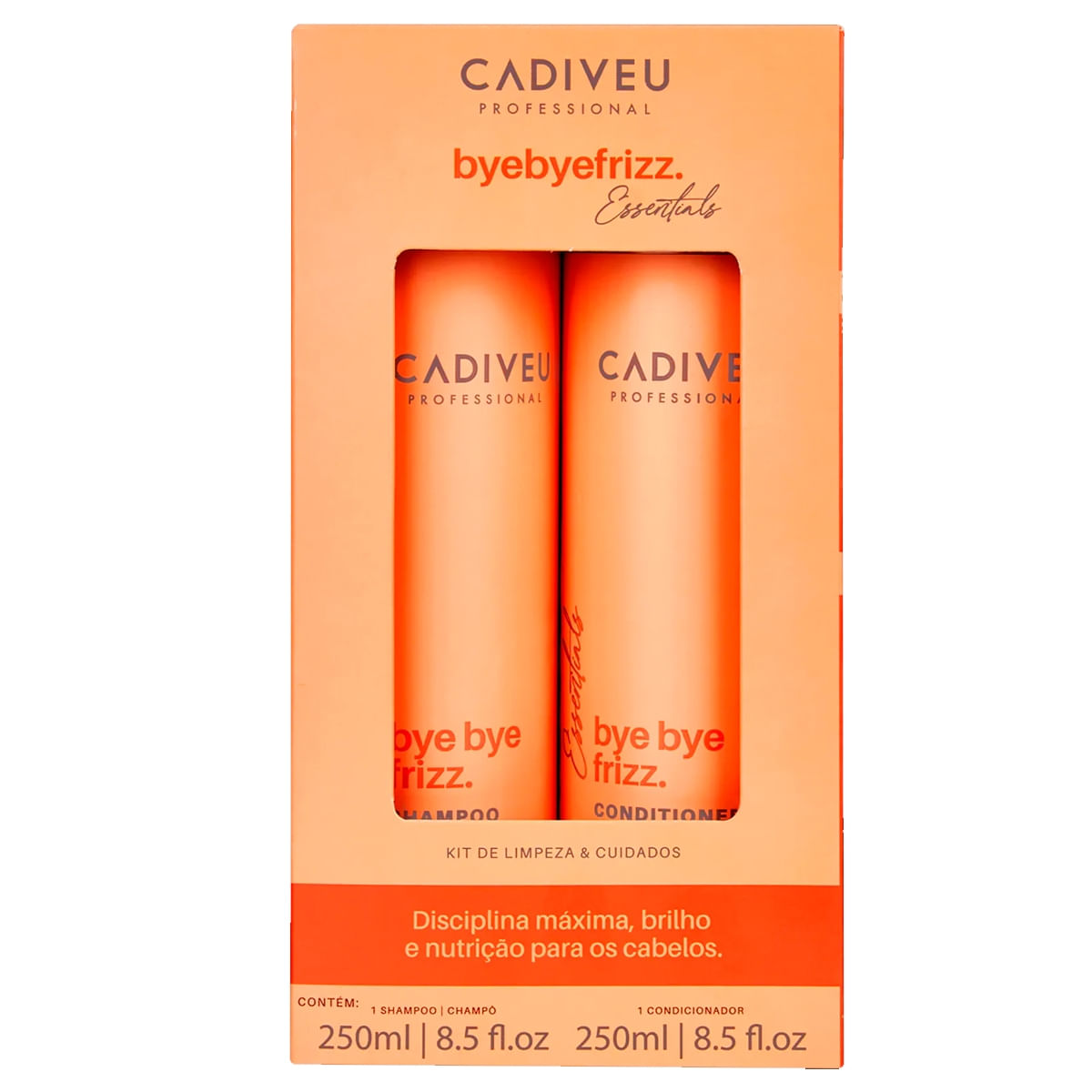 Cadiveu Essentials Bye Bye Frizz Kit Limpeza Shp/Cond 250ml