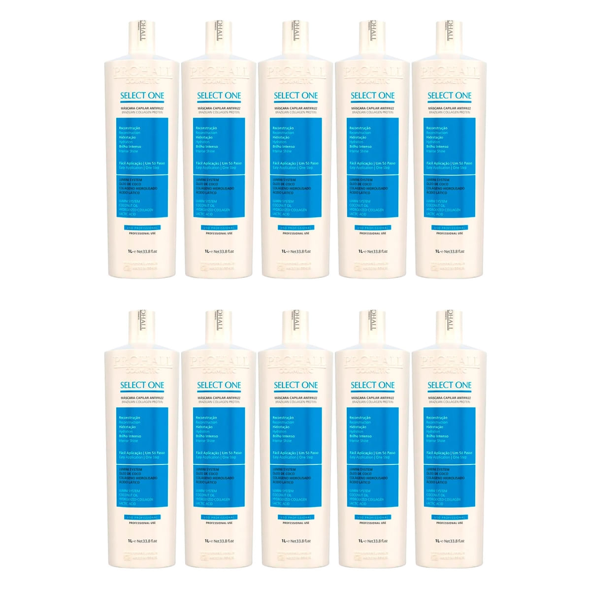 Kit 10 Select One Prohall 1 Litro Cada (Total 10 Litros)