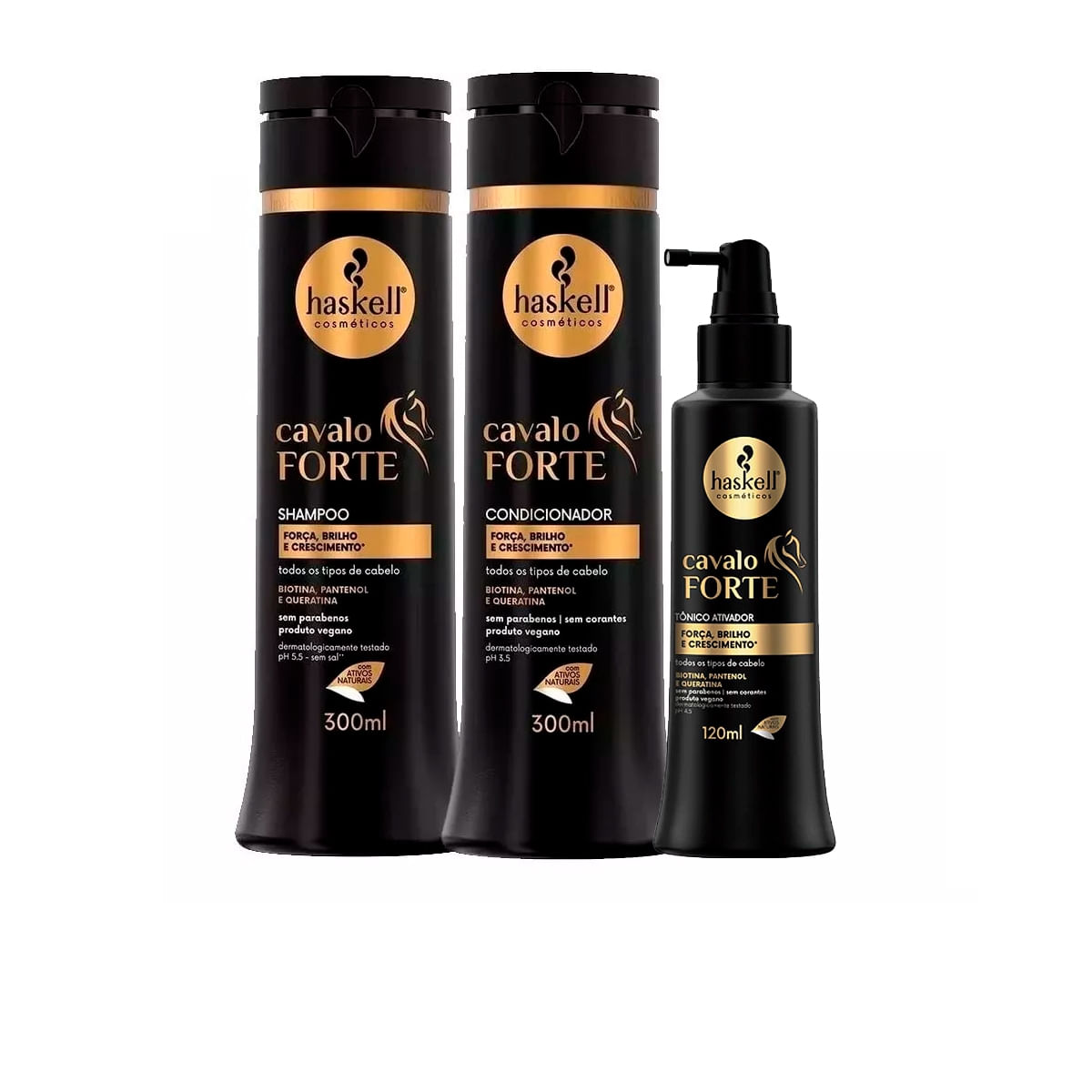 Kit Haskell Cavalo Forte Shp/Cond 300ml + Tônico