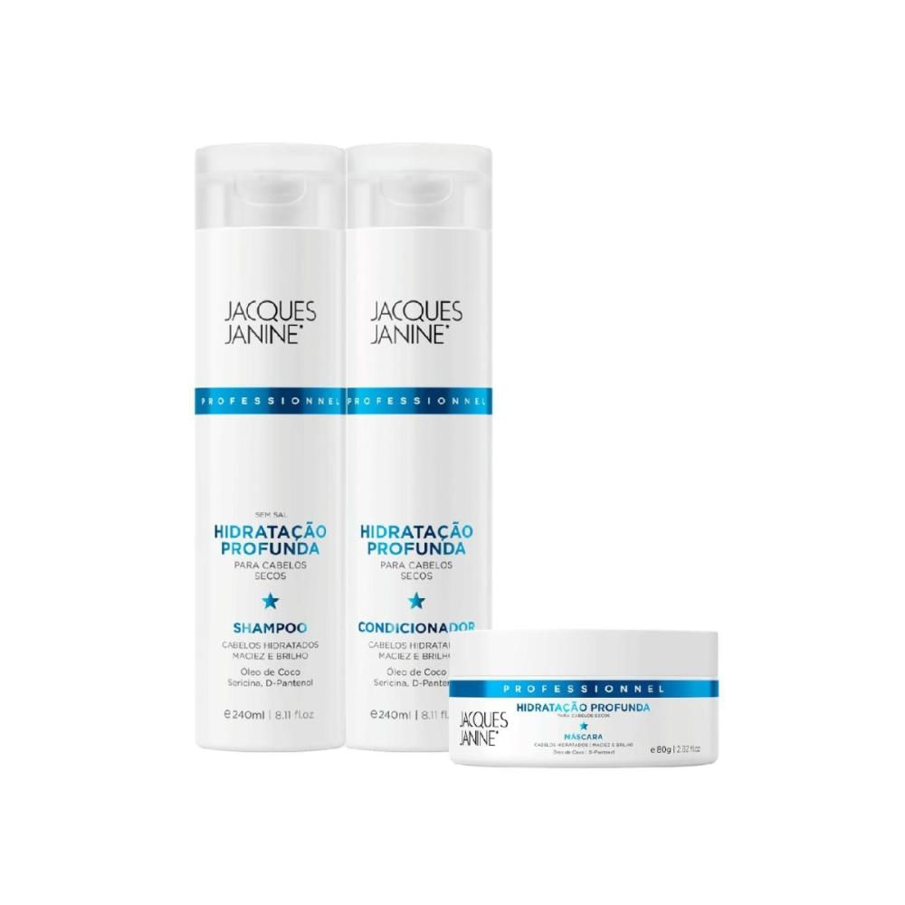 Jacques Janine Kit Hidratação Profunda Sh, Cond e Máscara