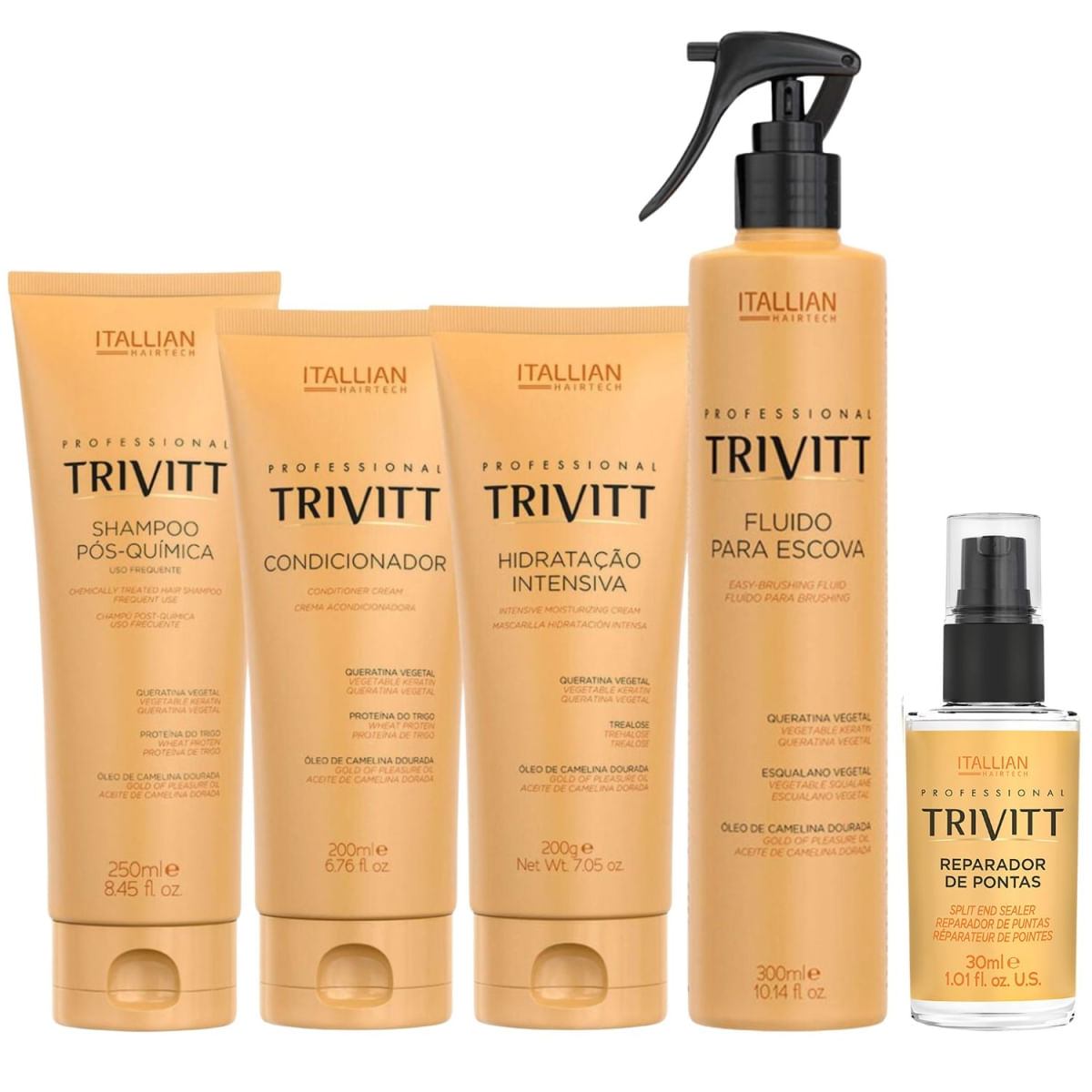 Kit trivitt home care com 05 produtos - hidratação