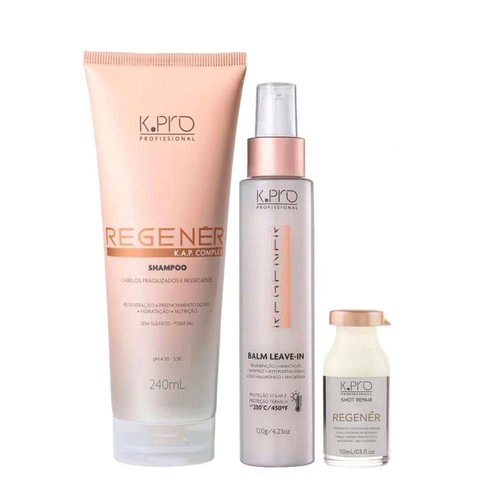 Kit K.Pro Profissional Regenér Shampoo + Balm + Ampola