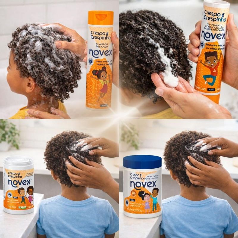 Kit Novex Crespo e Crespinho 4abc: Shampoo e Tratamento