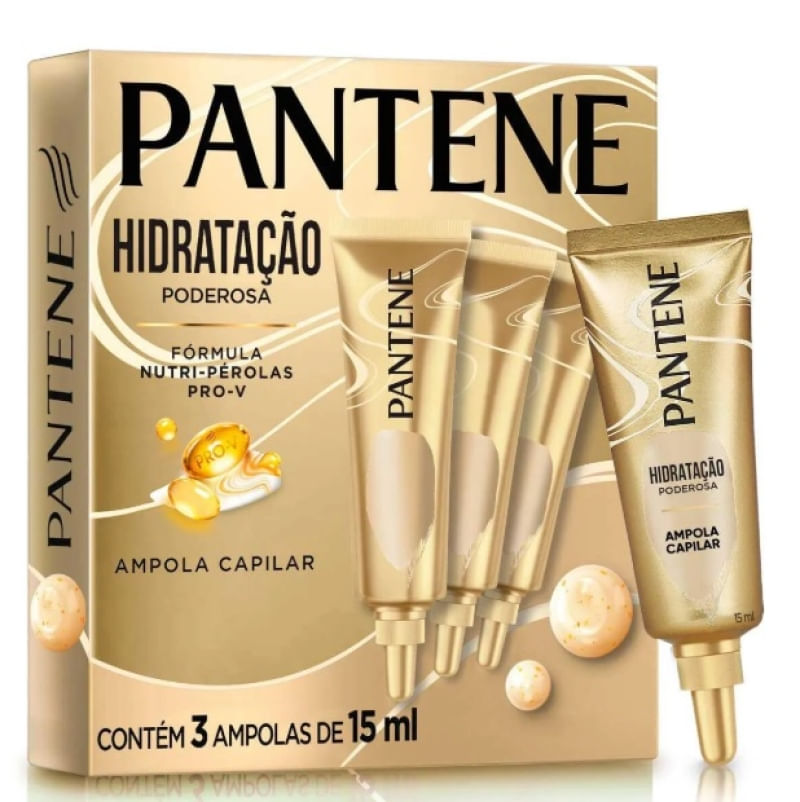 Kit Ampola Pantene Hidratação Poderosa 3 Ampolas