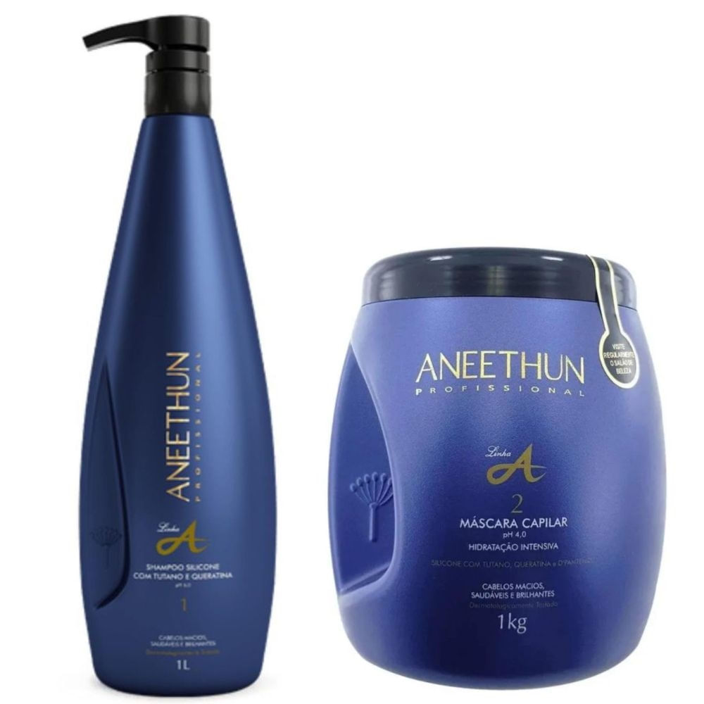 Kit Linha A - Shampoo 1l + Máscara 1kg - Aneethun