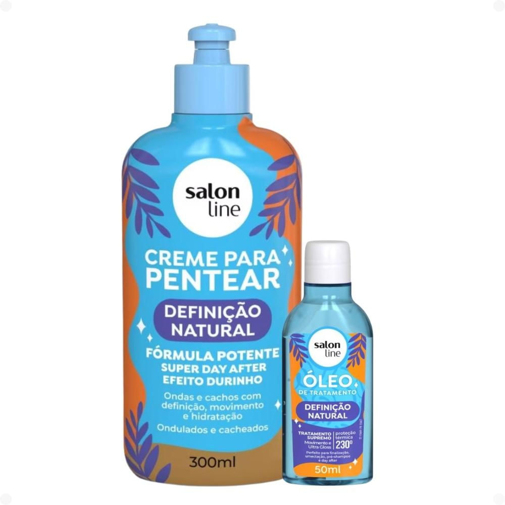 Kit Salon Line Definição Natural: Creme Para Pentear 300ml e Óleo Capilar 50ml