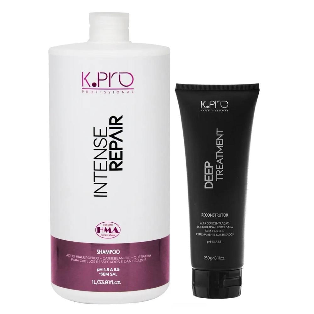 Kit K.Pro Intense Repair - Shampoo 1L + Reconstrutor 230g