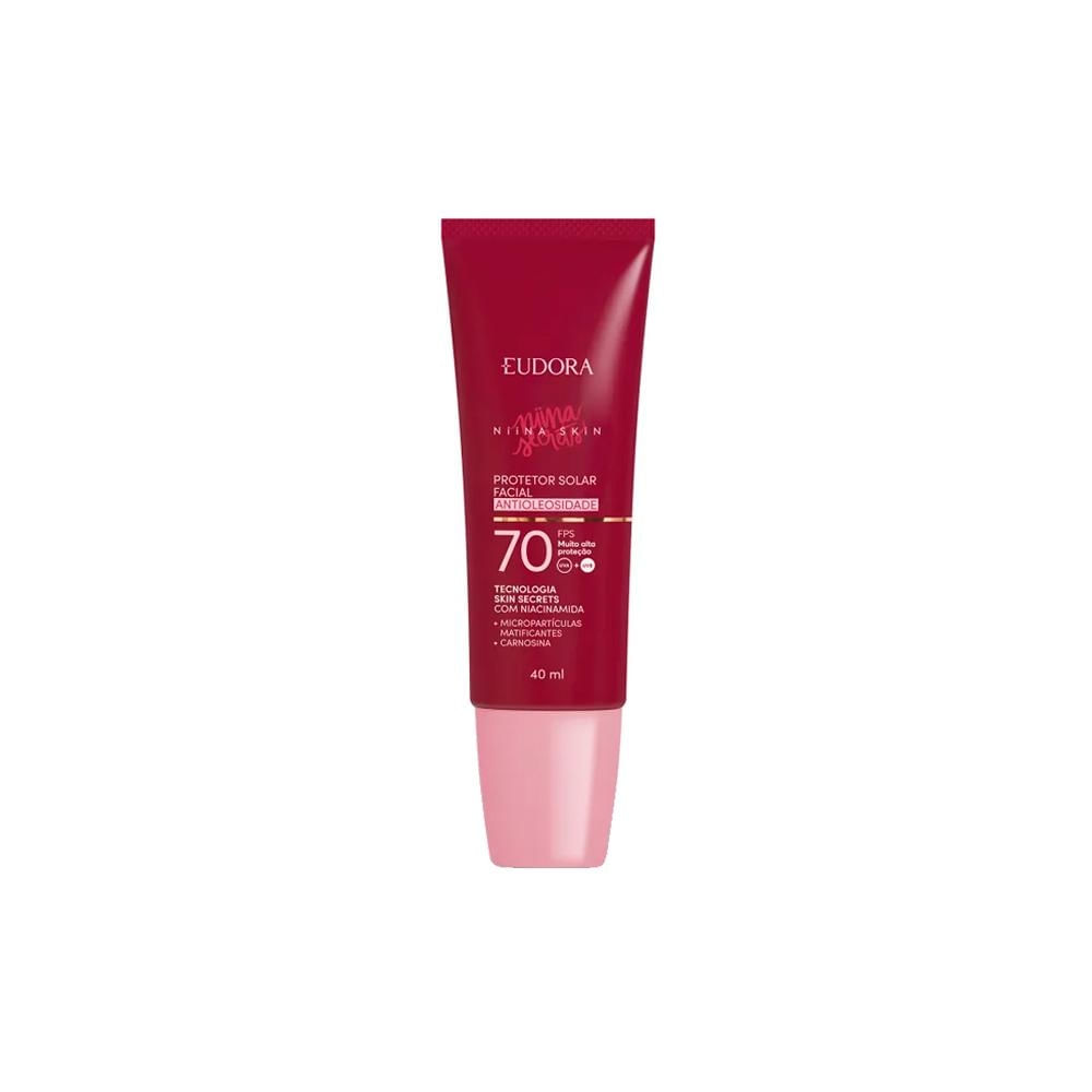 Eudora Niina Skin FPS 70 Protetor Solar Facial Antioleosidade 40ml
