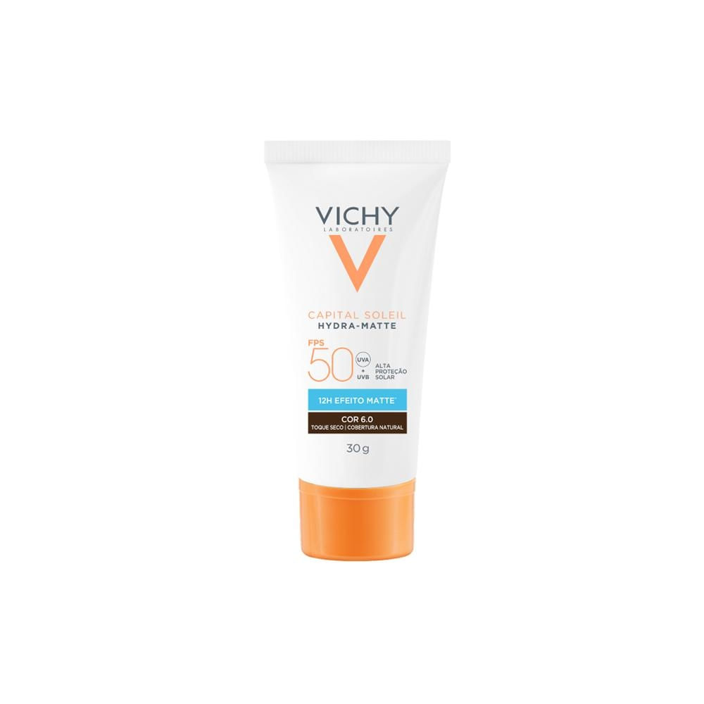 Vichy Capital Soleil Hydra-Matte Protetor Solar Facial Fps 50 Cor 6.0 30g