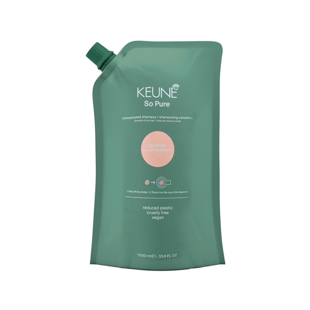 Keune So Pure Polish Shampoo 1000ml - Refil