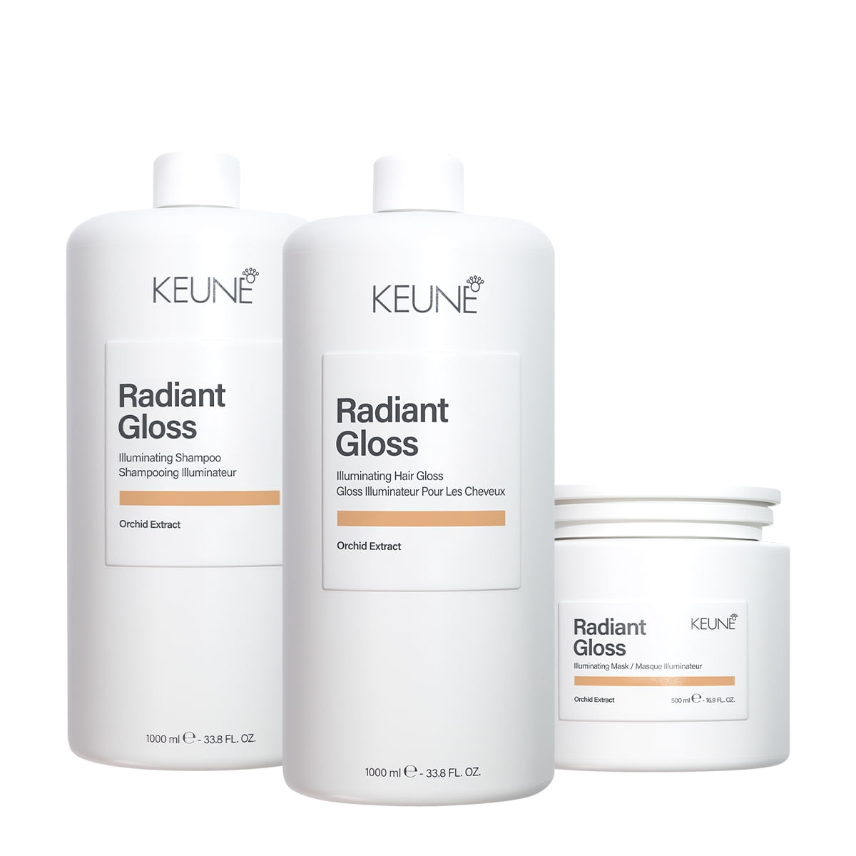 Kit Keune Radiant Gloss Salon Total (3 produtos)
