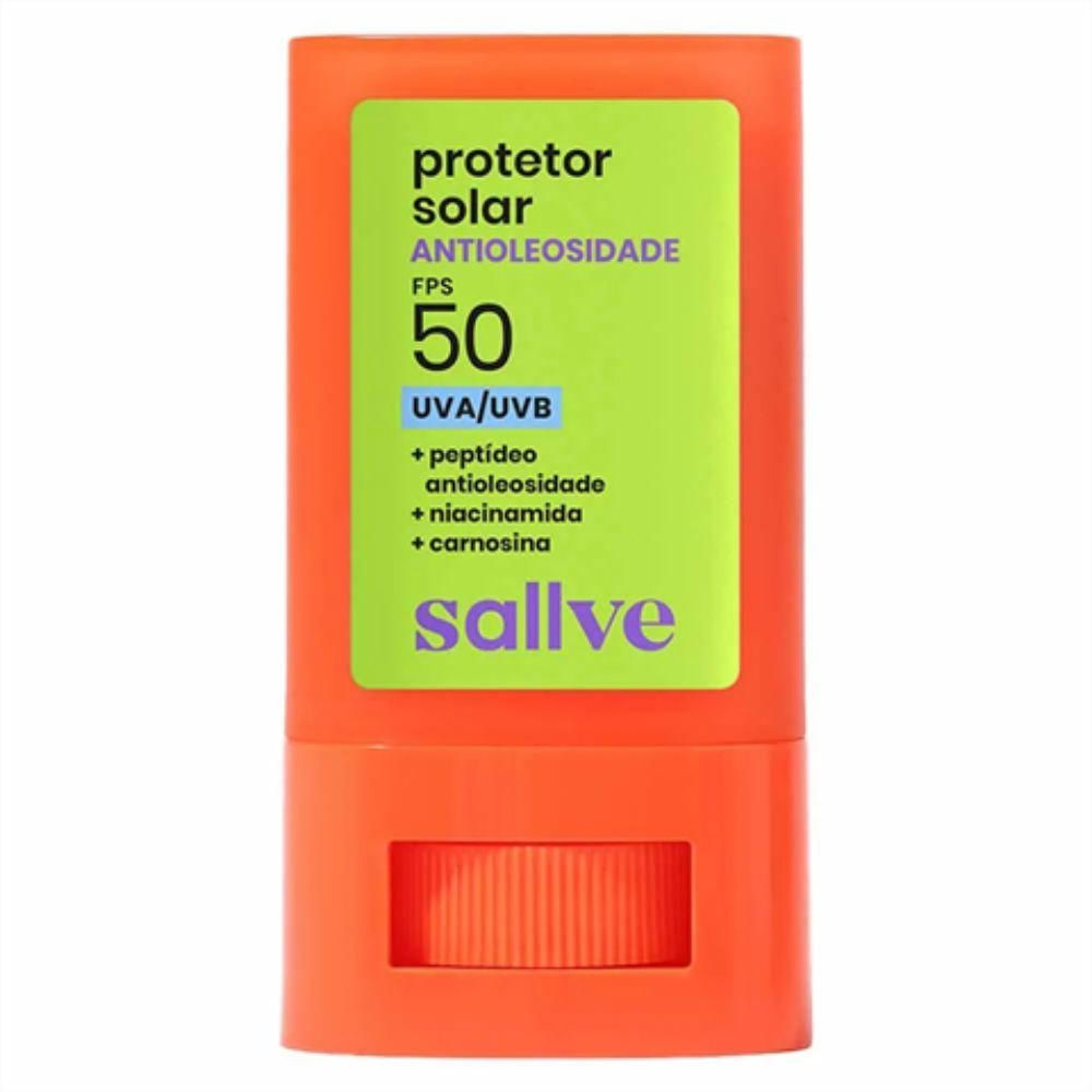 Protetor Solar Facial Antioleosidade em Bastão Sallve FPS 50 15g