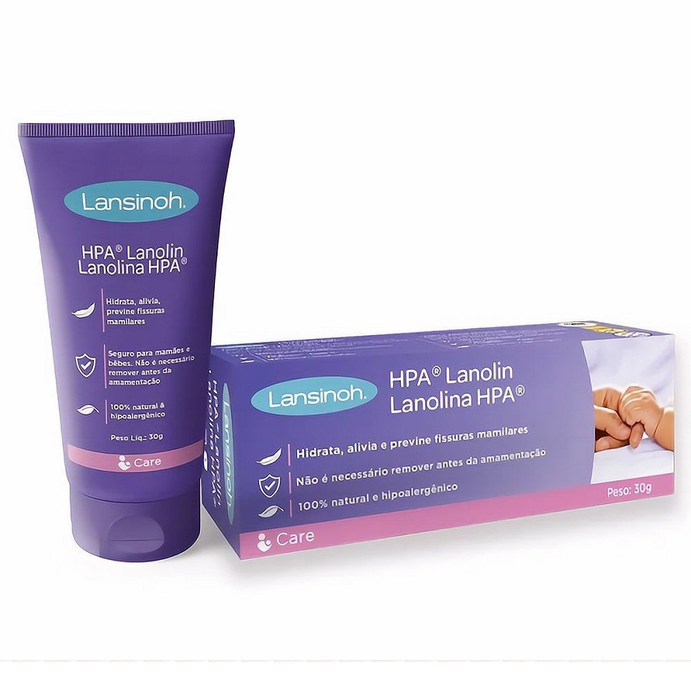 Pomada para os seios Lansinoh HPA Lanolina 100% natural 30g