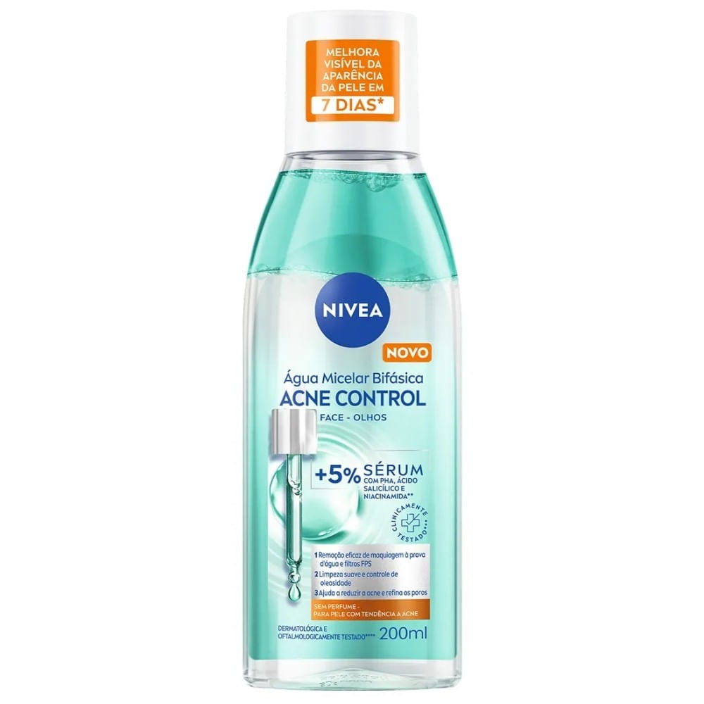 Água Micelar Bifásica Nivea Acne Control 200ml