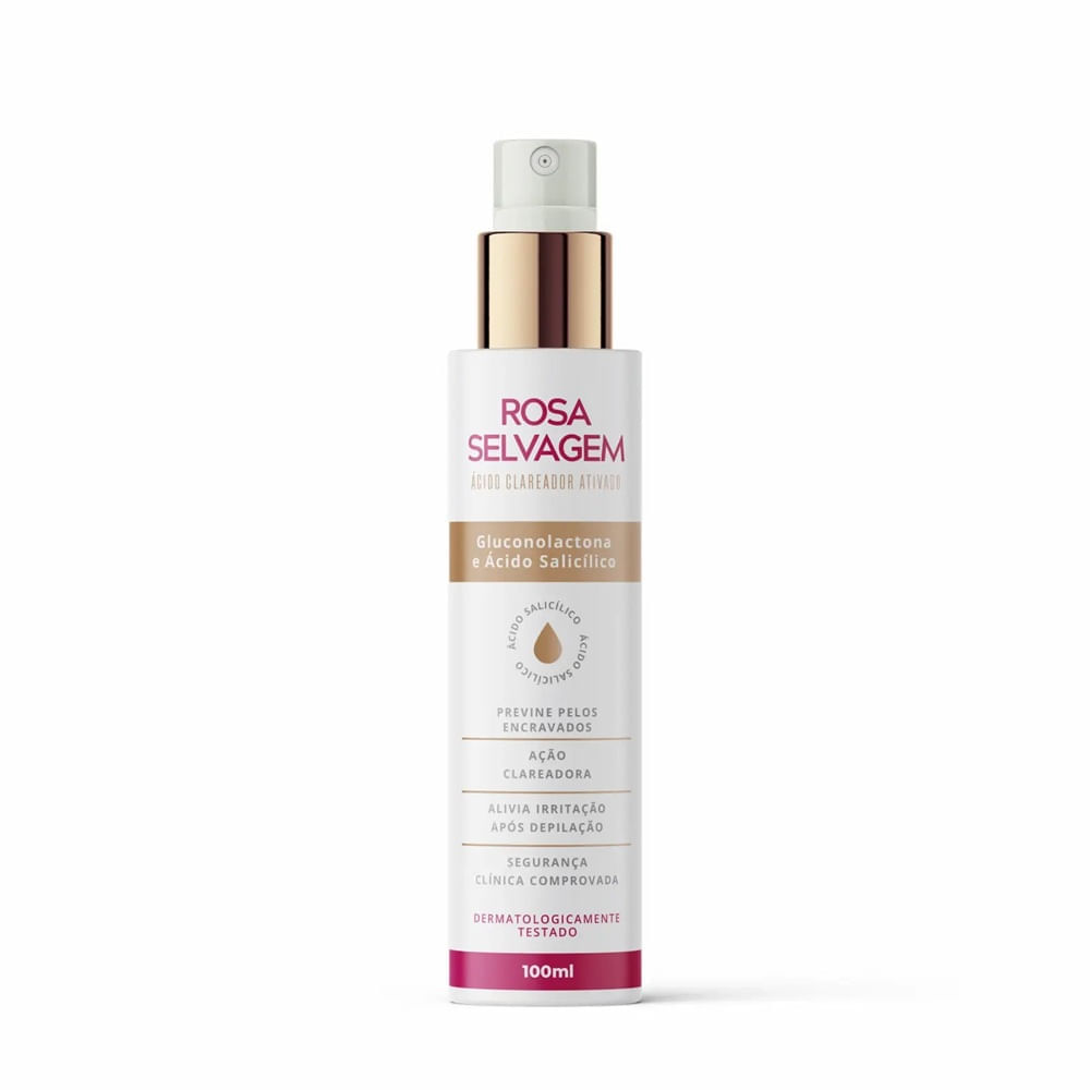 Ácido Clareador Rosa Selvagem Corporal 100ml