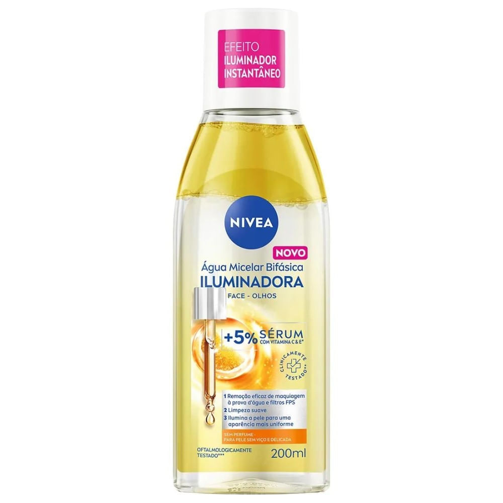 Água Micelar Bifásica Nivea Iluminadora 200ml