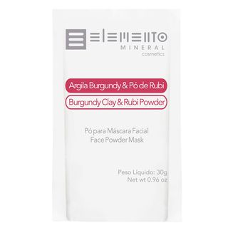 Máscara Facial Elemento Mineral Argila Burgundy com Pó de Rubi - 30g é ruim? Máscara Facial Elemento Mineral Argila Burgundy com Pó de Rubi - 30g é boa?