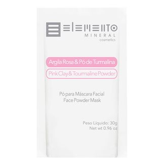Máscara Facial Elemento Mineral Argila Rosa com Pó de Turmalina - 30g Menor preço em Máscara Facial Elemento Mineral Argila Rosa com Pó de Turmalina - 30g