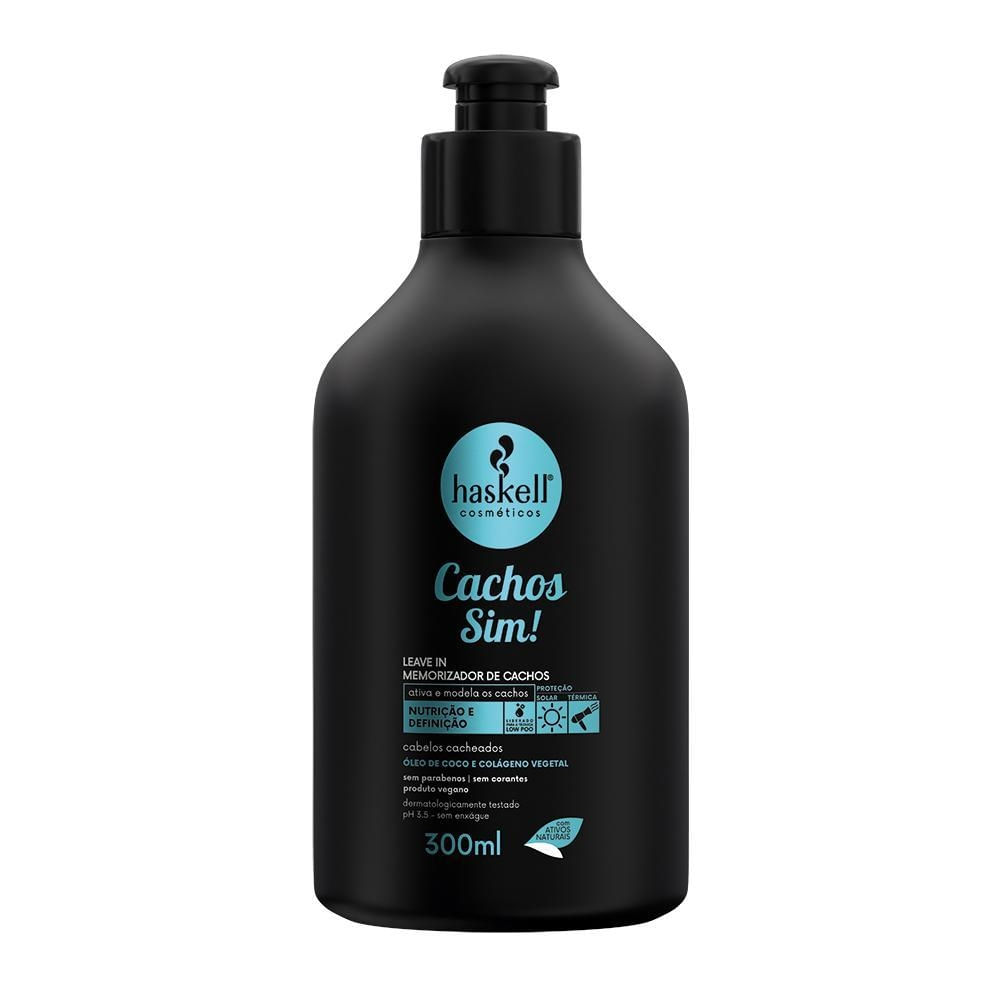 Leave In para Cabelos Cacheados Haskell Cachos Sim! 300ml