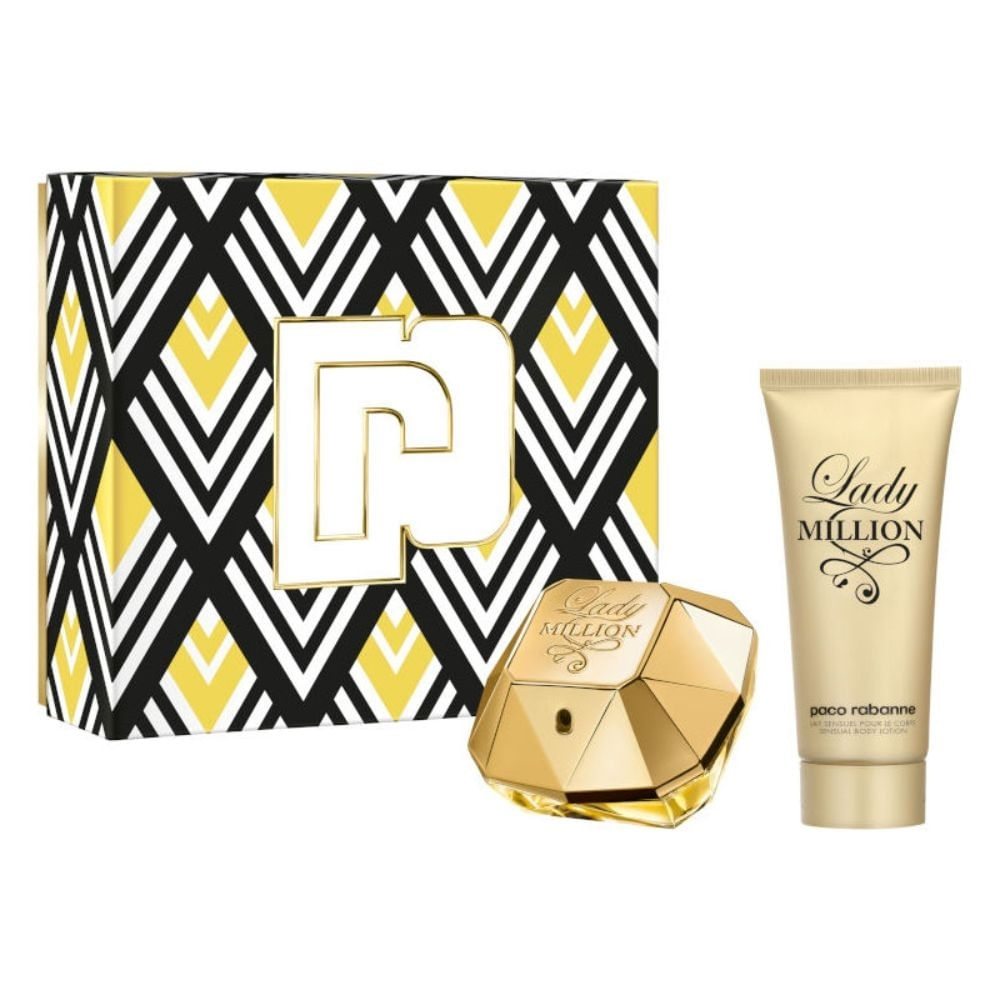 Kit Lady Million + Loção corporal Eau De Parfum Feminino-80 ml