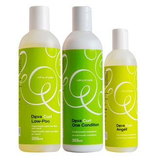 Deva Curl Angel Kit - Low Poo + Condicionador + Anti-Frizz Menor preço em Deva Curl Angel Kit - Low Poo + Condicionador + Anti-Frizz