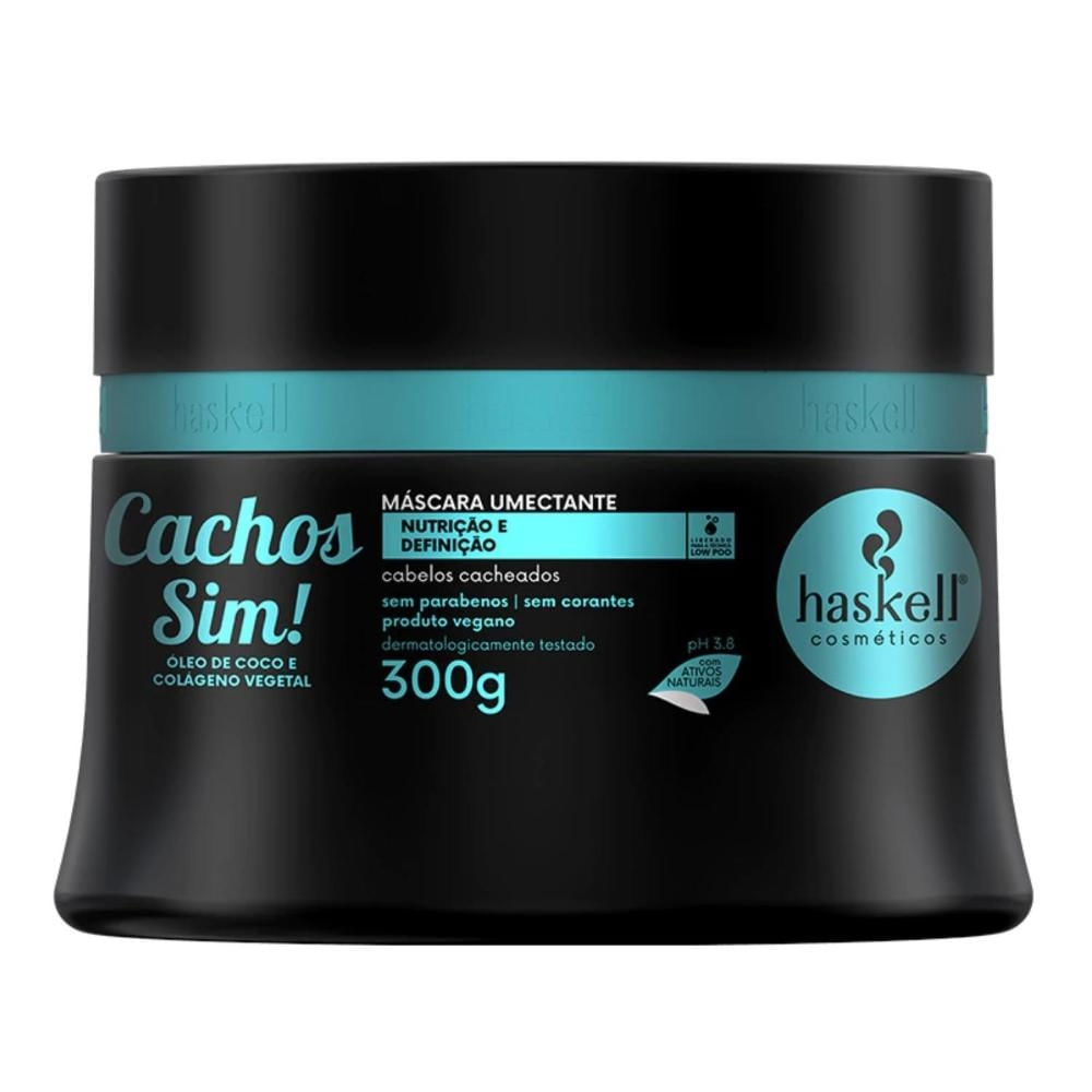 Mascara para Cabelo Cacheado Haskell Cachos Sim! 300g