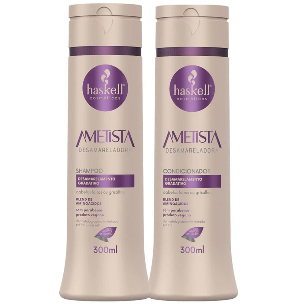 Kit Desamarelador Haskell Shampoo e Condicionador Matizador