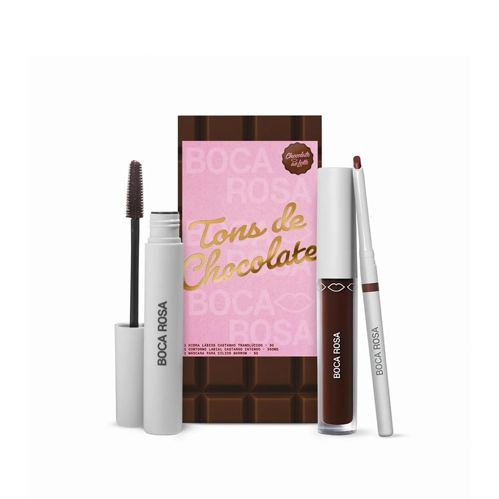 Kit Boca Rosa Tons de Chocolate Chocolate ao Leite