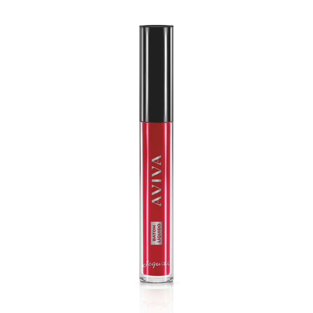 Batom Líquido Vermelho Delírio Aviva, 4ml 4 ml