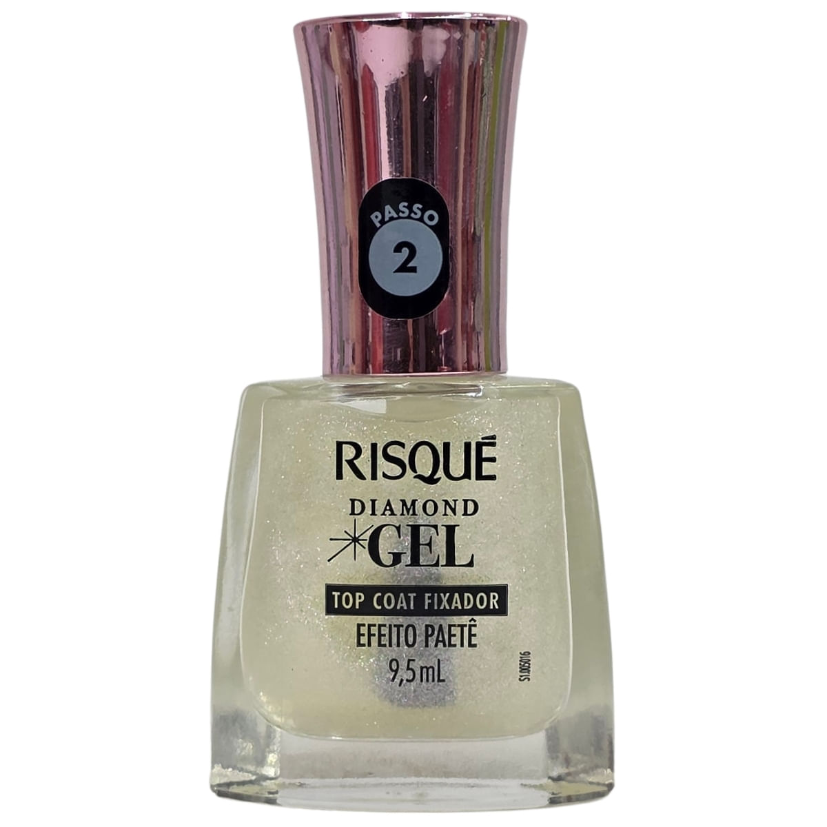 Top Coat Fixador Efeito Paetê Diamond Gel Risque 9,5ml