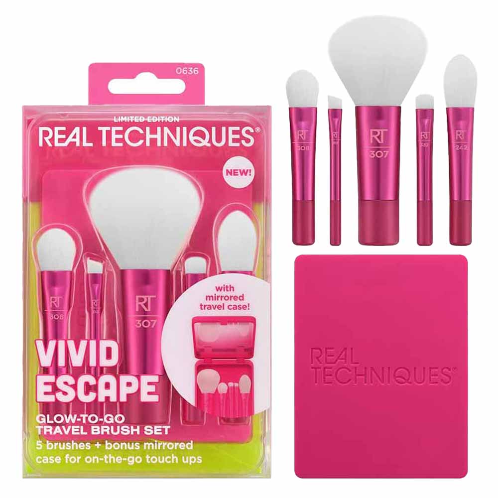 Kit de Pincéis Real Techniques Glow-To-Go Travel Brush Set - Época