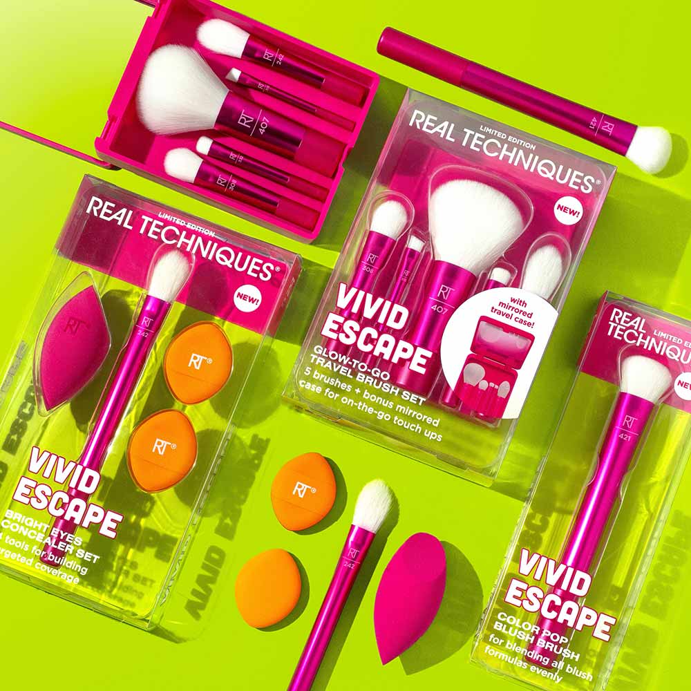 Kit de Pincéis Real Techniques Glow-To-Go Travel Brush Set - Época
