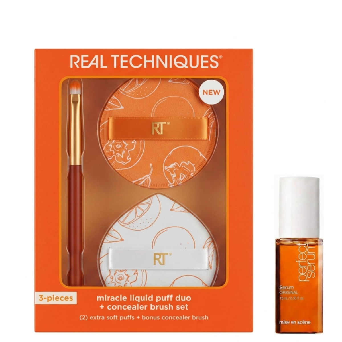 Real Techniques  0152 Kit Pincel + Óleo Perfect Serum 15ml