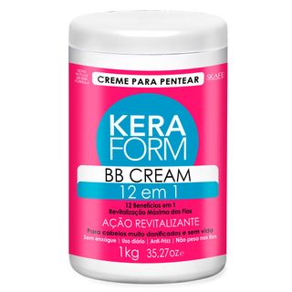 Skafe Keraform BB Cream 12 em 1 - Creme para Pentear - 1Kg Menor preço em Skafe Keraform BB Cream 12 em 1 - Creme para Pentear - 1Kg
