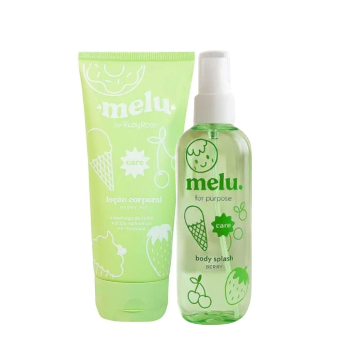 Melu Body Splash Berry Pie 200ml + Locao Corporal 200ml