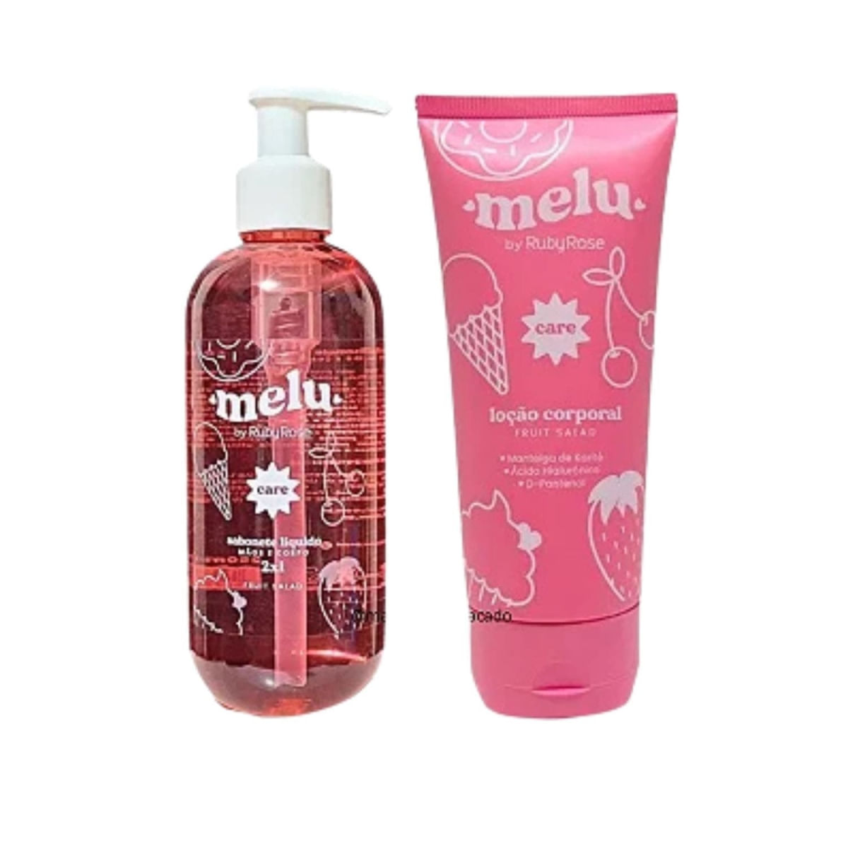 Melu Sabonete Liquido Mãos e Corpo Fruit Salad 250ml + Locao Corporal 200ml