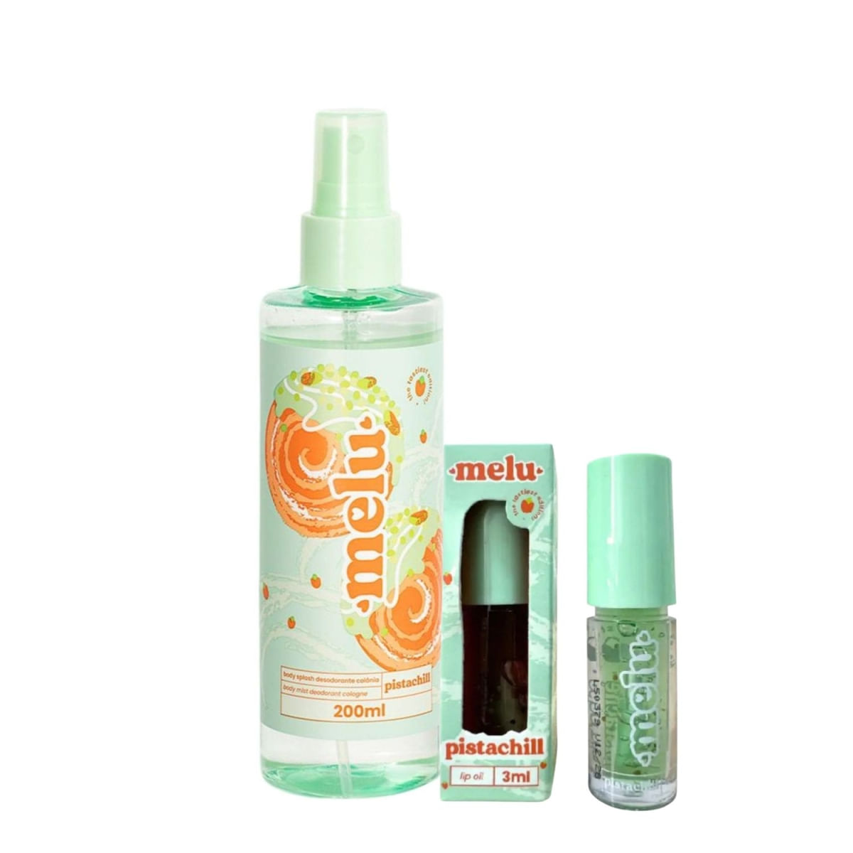 Melu Pistachill Body Splash 200ml + Lip Oil 3ml