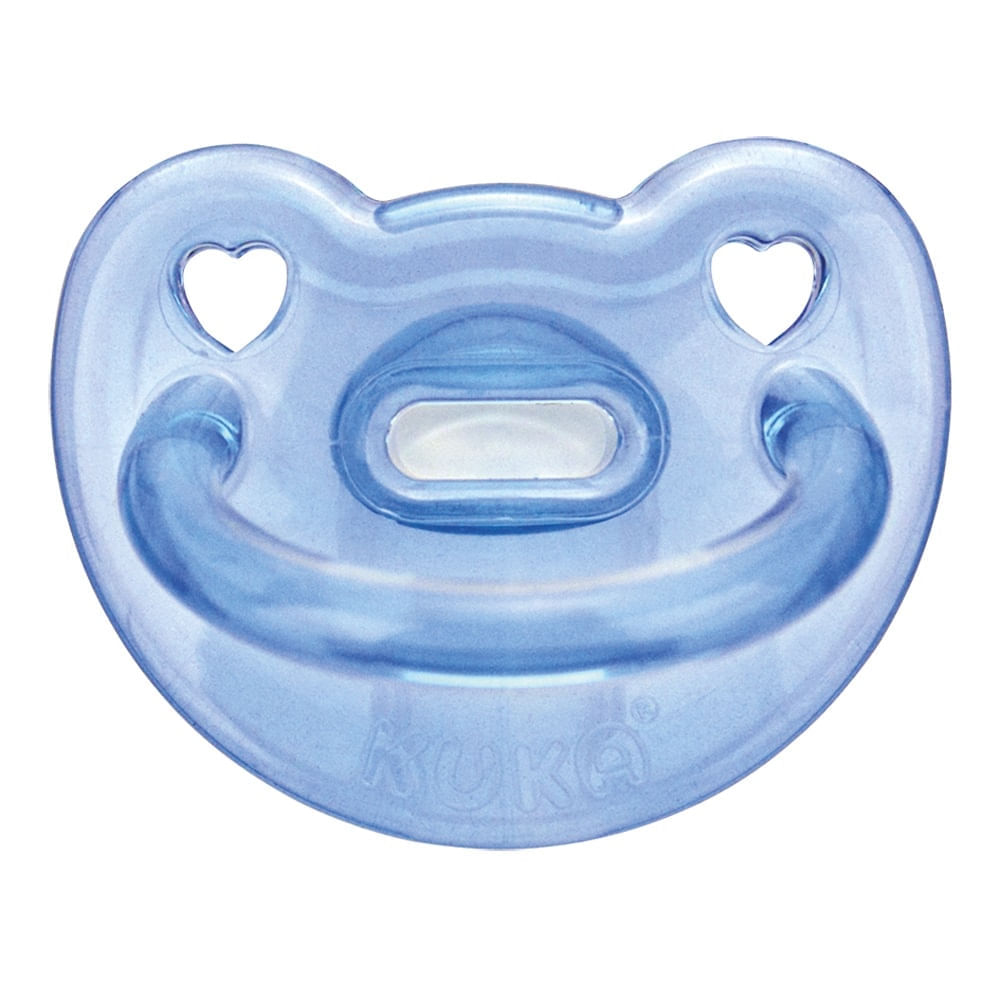 Chupeta Soft Bico Ortodôntico Kuka 0 a 6 meses Nº 1 Azul