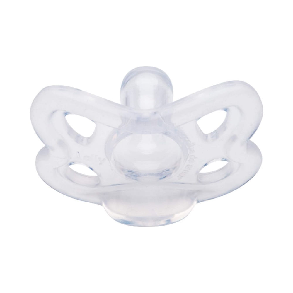 Chupeta Lolly Baby Redondo N1 Transparente Silicone 1 unidade